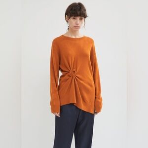 SIES MARJAN Brynn Cashmere Rosette Sweater Crew Neck Long Sleeve Size M